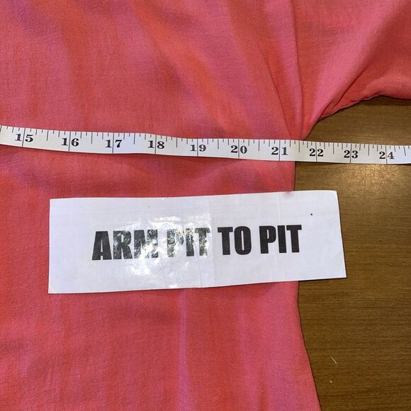 Maeve Top Women 🪸 Coral Button Accents Lightweight Packable Flowy Blouse - Picture 3 of 9